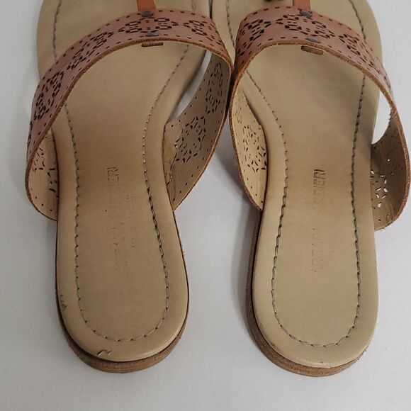 Barbara Barbieri Leather Laser Cut Sandals Size 9.5 - Picture 7 of 11